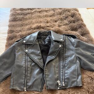 Zara Silver Leather Jacket